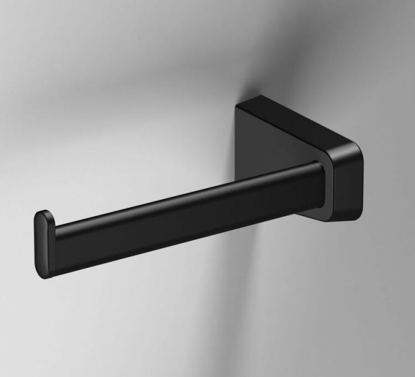 S6 Black Open Toilet Roll Holder